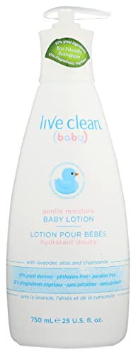 LIVE CLEAN Gentle Moisture Baby Lotion, 25 FZ