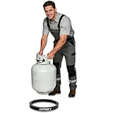 ZXFNNCY Propane Tank Holder - Universal Propane Tank Stand for 20LB 30LB 40LB Cylinders,Heavy Duty Propane Stand, Sturdy Propane Tank Base for Grill, RV, Patio & Household Use