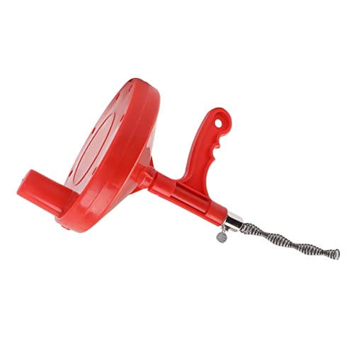 Desatascador de tuberías flexible Yosoo para fregaderos de cocina, fabricado en acero al carbono, con amplia aplicación en bañeras y duchas (rojo) miniatura 2