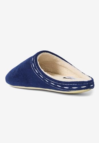 Comfortview Women's Wide Width Stitched Clog Slipper2