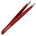 Eyebrow Tweezers - Precision Slant Tweezers - Best For Eyebrow Shaping, Hair Removal and Ingrown Hair Treatment - Surgical Grade Japanese Stainless Steel - For Men and Women (Red)