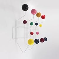 Coat Hook Wooden Ball, Coat Rack with 14 Hooks, Wall Coat Rack, Hook Rail with Colorful Balls Coat Rack for Entryway Hallway Bedroom Bathroom,Color1,48x36.5x13.5CM