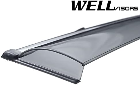 WellVisors Window Visors Wind Deflectors Compatible with Acura 2013-2018 RDX with Chrome Trim Rain Guards 3-847AC004