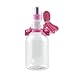 Choco Nose H250 Sporty Pet Portable Water Bottle with Crossbody Strap, Small-Sized Dog Travel Drinker, Small Animal Water Feeder, BPA Free, No Drip, 11.2 Oz. Nozzle Diameter: 16mm (Pink)