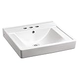 American Standard 9024004EC.020 Decorum Wall-Hung Bathroom Sink with Everclean and 4' Centers, White