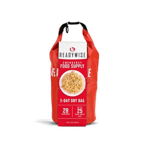 ReadyWise 28 Servings Breakfast Lunch & Dinner Grab & Go Dry-Bag Freeze Dried 25 Years Shelf Life Emergency Food 3 Days For 1 Person