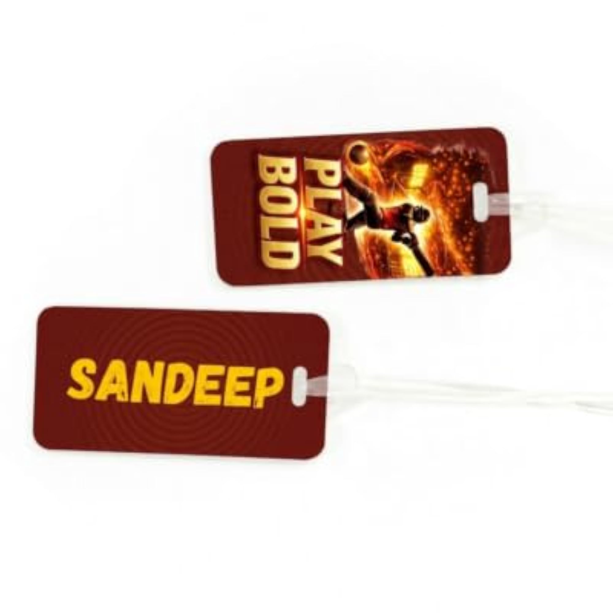 Personalized Cricket Theme Acrylic Bag Tag, Custom Name for Kids