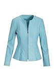 Captain Cory Women's Peplum Blue Lambskin Leather Jacket, The Perfect Women's Day Outfit for Biker Babes and Classy Women's XXLarge-A Perfect Valentine Jacket