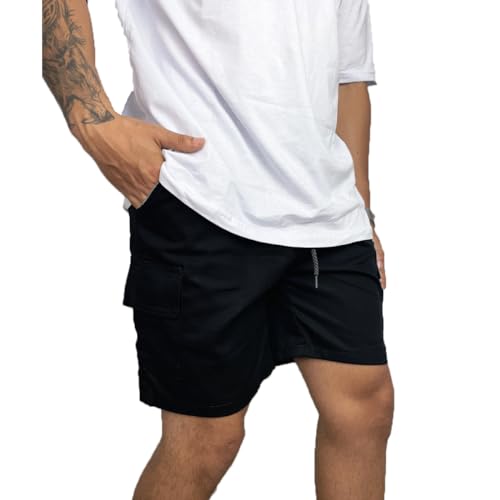 Kit 2 Bermuda Short Cargo Masculino Casual com Bolsos Laterais Diversas Cores Street Curto (BR, Alfa