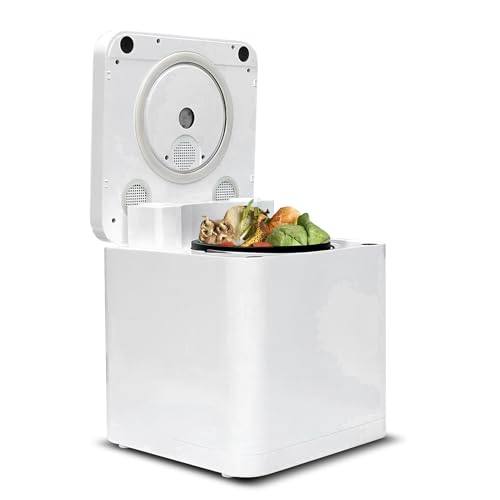 Gecheer 3.3L Electric Composter, Smart Compost Bin for Kitchen with Intelligent LED Display High Temperature UV Sterilization Odor Removal Turn Food Waste to Fertilizer