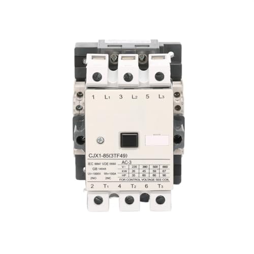 Contacteur CA CJX1-85/22 85A à bobine 380V basse consommation pour commande moteur