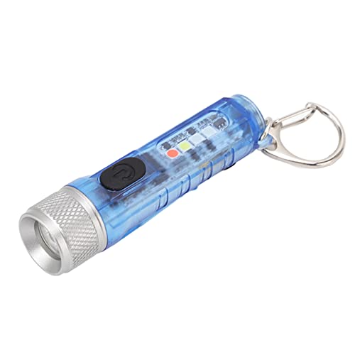 SPYMINNPOO Mini Lanterna LED Chaveiro Recarregável à Prova de Ferrugem Brilhante para Acampamento Ao Ar Livre, Caminhadas Noturnas de Emergência, Portátil de Aço Inoxidável para Chaveiro de Mochila