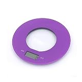 QZH Báscula de cocina electrónica de placa redonda, báscula de alimentos de precisión digital para el hogar de 5 kg / 1 g