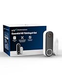 Arlo Essential 2 HD Video Türklingel Mit Kamera & Türgong Kabellos, Türsprechanlage, WLAN Doorbell, Bewegungsmelder, 2-Wege-Audio, Sirene, Nachtsicht, Alexa Kompatibel, mit Arlo Secure Testzeitraum
