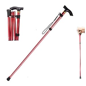 Opvouwbare wandelstokken, ultralichte wandelstokken, telescopisch, inklapbare wandelstok, wandelstokken, verstelbare lichtgewicht aluminium wandelstokken, instelbare hoogte op 85-95 cm