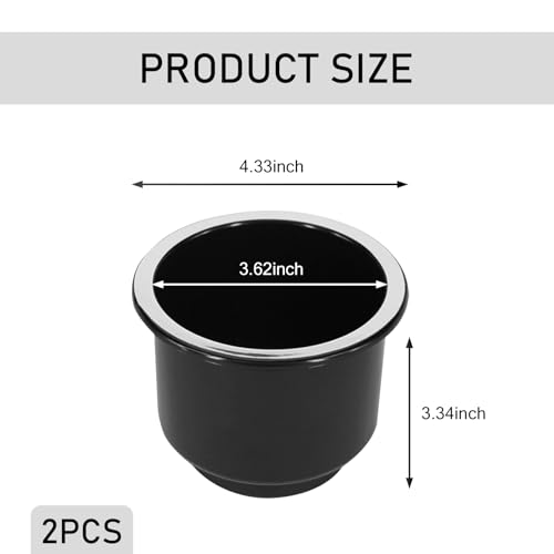 2 insertos portavasos universales para auto plástico negro miniatura 2