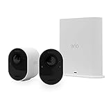 Arlo Ultra 2 4K IP Überwachungskamera Aussen, 2er Set | Qualitätsprodukt | Kabellos | Mit Licht | Farb-Nachtsicht | Bewegungsmelder | Sirene | 3 Monate Testzeitraum Für Arlo Secure