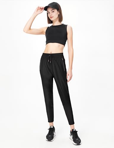 Image of Venzina Women's High Waist Straight Leg Pants, Lightweight Quick-Dry & ICY Cool Trousers for Business Casual, Office. Travel, Work, Elegant Comfort Everyday
