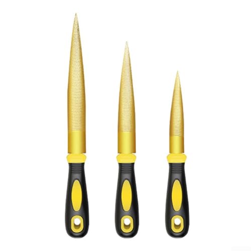 HEIBTENY Lime en bois 3 pièces de 4/6/8 pour le travail du bois, outil de râpe semi-circulaire et plat pour limer et polir tous types de bois tendre/durs et plastiques