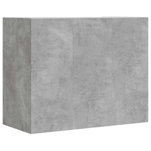 Étagère pour montage mural gris béton avec six compartiments de rangement - 7