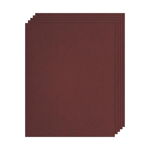 Funalix 10 Piezas Papel de Lija, Papel de Lija Húmedo y Seco Grano 60-240, para Metal, Madera, Automóvil y Superficies de Pintura, Ideal para Trabajos de Lijado Profesional