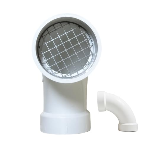 PVC vent with stainless steel screen 90° elbow for 4 in PVC