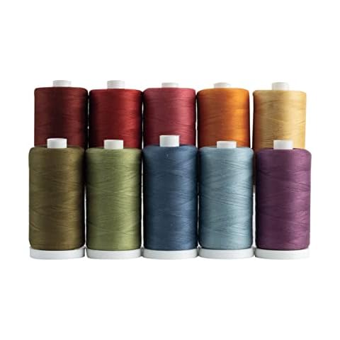 Connecting Threads 100% Cotton Thread Sets - 1200 Yard Spools (Set of 10 - Country Garden) Cover