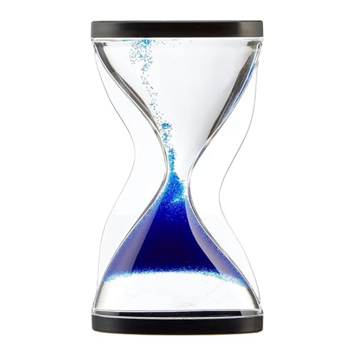 Reloj de Arena Anti-Gravedad 10 Minutos – Temporizador Sensorial con Arena Ascendente, Decoración Retro de Acrílico para Oficina y Hogar, Alivio Estrés para Adultos y Niños(Blue)