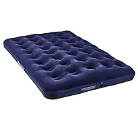 Eurohike Double Airbed with Flocked Finish, Portable, & Inflatable Mattress, Ideal for Camping, Festivals or Overnight Guests, Navy