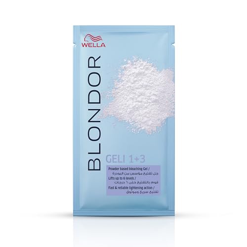 Wella Blondor Geli 3+1 Professional Powder-Based Hair Bleach for High-Level Lightening & Precision Salon-Grade Bleach - 20g