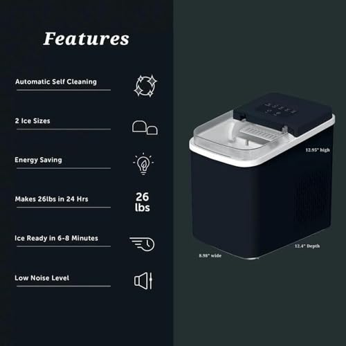 Máquina fabricadora de hielo portátil para mostrador, forma de cubos de hielo, eléctrica miniatura 6