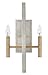 Hinkley Euclid Collection Transitional Two Light Wall Sconce, Cement Gray