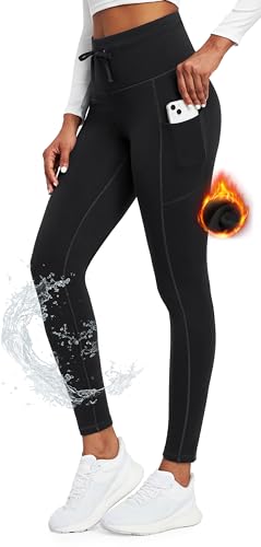 Ewedoos Thermo Leggings Damen Gefüttert Winter Wasserdicht Sporthose Damen...