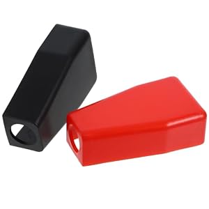 WHAMVOX 2stücke Batterieanschluss Abdeckungen aus Robustem Kunststoff Isolierende Kabelschutzkappen für Auto Bootbatterien Korrosionsschützende Pluspol Abdeckung Sichere Batterieklemmen