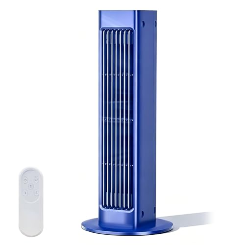 Climatiseur portable silencieux bleu avec ventilateur sans pales rechargeable