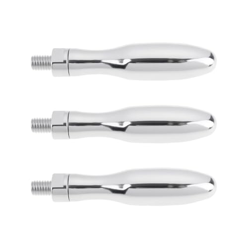 The Lord of the Tools 3pcs 3/8" Milling Machine Ball Crank Handle Grip Chrome Steel