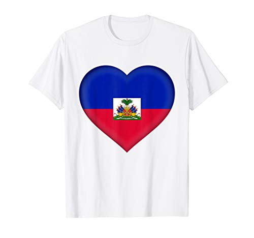 I Love Haiti T-Shirt | Haitian Flag Heart Outfit