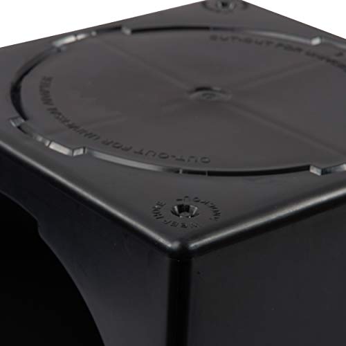 Nds Square Catch Basin Drain Kit With 2-Opening Catch Basin With 2 Outlet Adapters, & 1 Outlet Plug, 9 In., Black Plastic Grate #TOP3