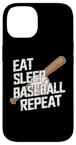 Carcasa para iPhone 14 Eat Sleep Baseball Repeat - Design for Fans & Players