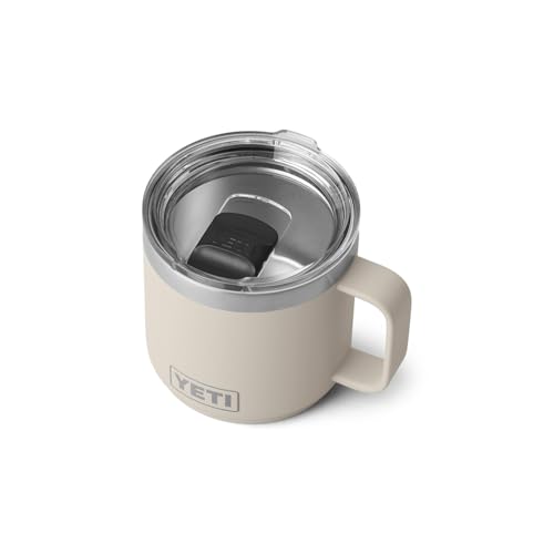 YETI Rambler 14 oz Stackable Mug, Vacuum Insulated, Stainless Steel with MagSlider Lid, Cape Taupe