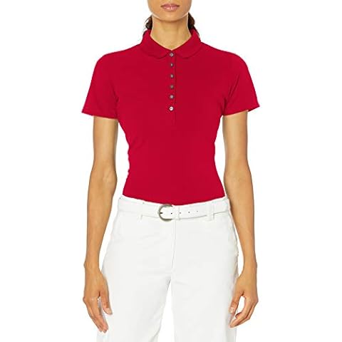 Jack Nicklaus Women's Micro Ottoman Golf Polo Shirt, Salsa, X Large Cover