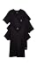 Calvin Klein Men's Undershirts Cotton Classics 3 Pack Slim Fit V Neck Tshirts, Black, Small