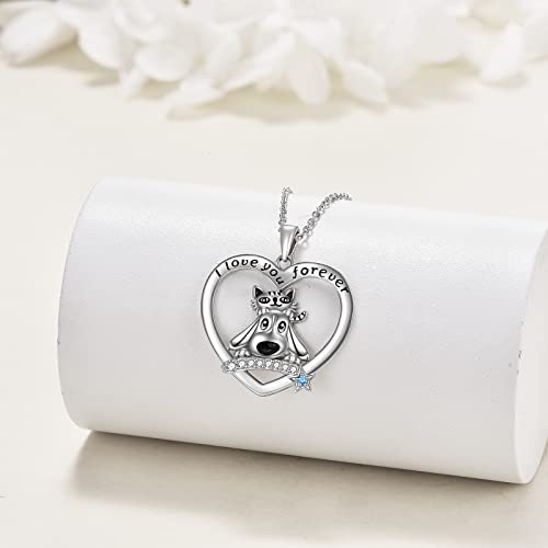 Joerph Bff Cat And Dog Necklace For Women 925 Sterling Silver Cat Dog Necklace Pet Heart Pendant Jewelry Birthday Valentines Day Gifts For Women Girls Kitty Puppy Lovers #TOP2