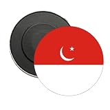 AIMANT ROND. ÉTAT DU PAVILLON DRAPEAU ÉTAT ISLAMIQUE D'INDONÉSIE