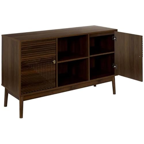 HOME DECO FACTORY - Buffet élégant en Bois Marron - Meuble de Rangement Polyvalent pour Salle à Manger ou Salon - Facile à Entretenir - 120x70x40 cm - Marron -...