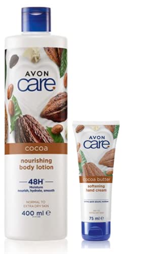 2 x Avon Care Cocoa Butter Nourishing Body Lotion 400ml and Softening Hand Cream 75ml - By Ultimate Things - Image 3