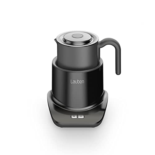 Lauben Milk Frother 550BC - Espumador de leche eléctrico (150 ml/300 ml, para café Cappucino Latte, 500 W, apto para lavavajillas, acero inoxidable, calentamiento hasta 65°)