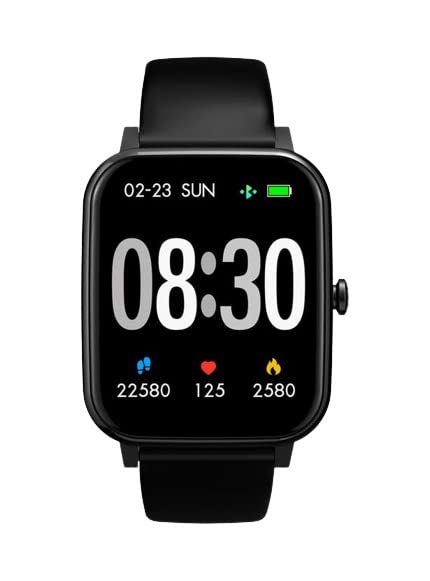 Image of TIMEX Fit 2.0 smartwatch with Bluetooth Calling, SPO2 and Blood Pressure Monitor, Metal Body, Continuous Heart Rate Monitor, Sleep Tracking and Multiple Watch Faces-Black