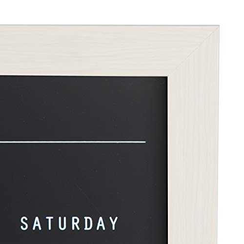Designovation Beatrice Framed Magnetic Chalkboard Monthly Calendar, 23X29, White #TOP2