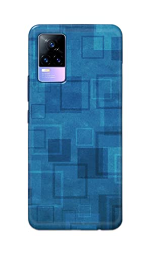 Image of Printed Hard Back Cover Case for Vivo Y73 | Vivo V21e 4G Back Cover (Plain Azure Blue) -1302